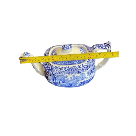 Vintage Spode Italian Blue Teapot 1980's England Estate - Picture 7 of 8